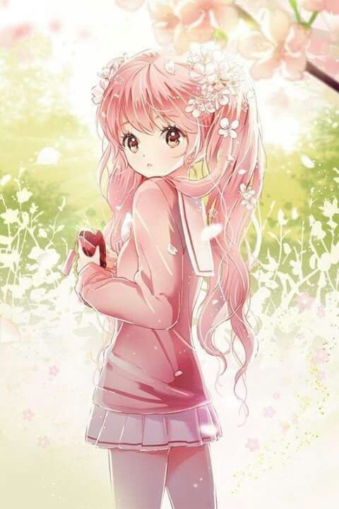 Ảnh của anime nữ tóc hồng cute