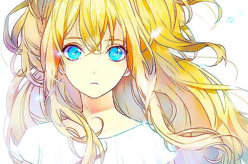 Anime nữ tóc vàng mắt xanh