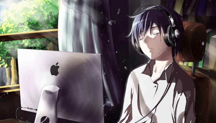 Hình ảnh anime buồn tâm trạng cô đơn cho nam