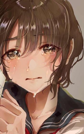 Hình ảnh nữ anime khóc lóc, tâm trạng