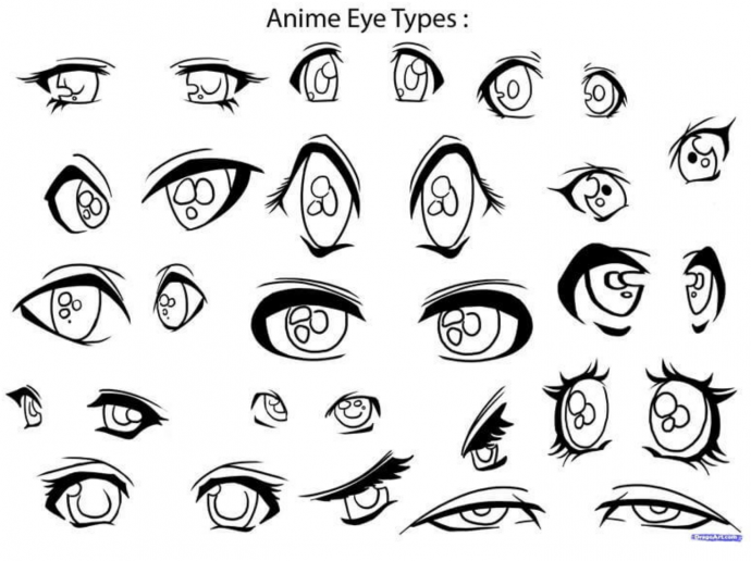 Cách Vẽ Mắt Anime Nam Lạnh Lùng 