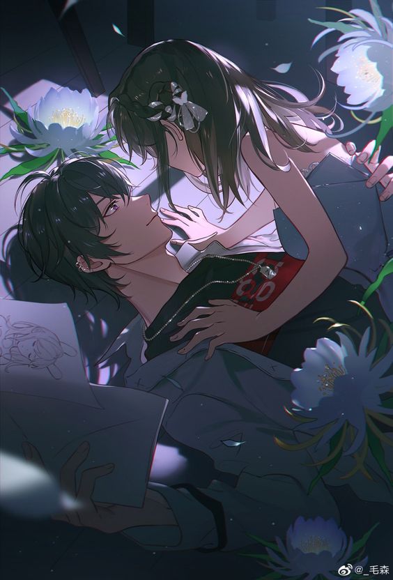 Hình hình họa cặp đôi bạn trẻ Anime Đẹp Cute Ngầu 