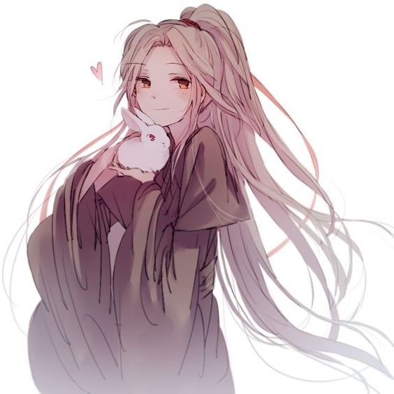 Anime nữ và chú thỏ dễ thương - Kỷ Nguyên Làm Đẹp