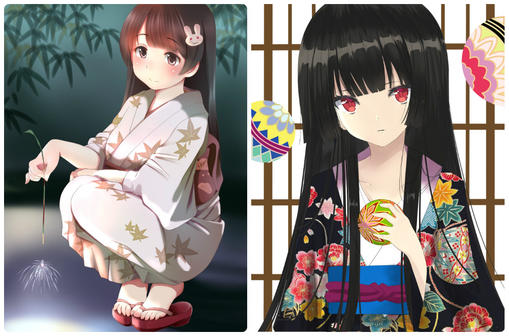 Khi những cô nàng mặc Kimono
