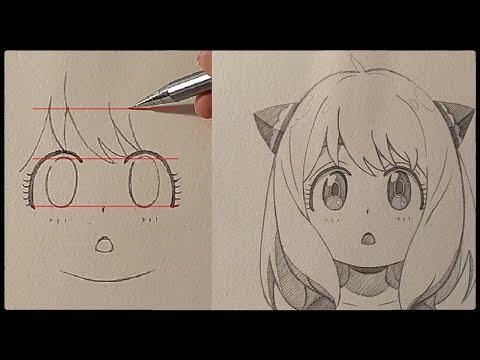 dạy vẽ tranh anime - Hướng dẫn vẽ anime đơn giản từng bước Anya Forger trong #SpyxFamily | Tutorial drawing Anya easy - TRƯỜNG THPT TRẦN HƯNG ĐẠO