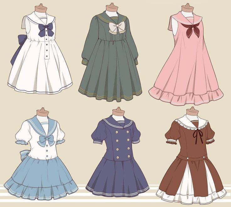 Váy anime đơn giản và giản dị, xinh đẹp 
