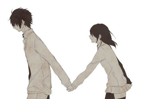 Cặp đôi anime nữ nắm tay, đáng yêu nhất