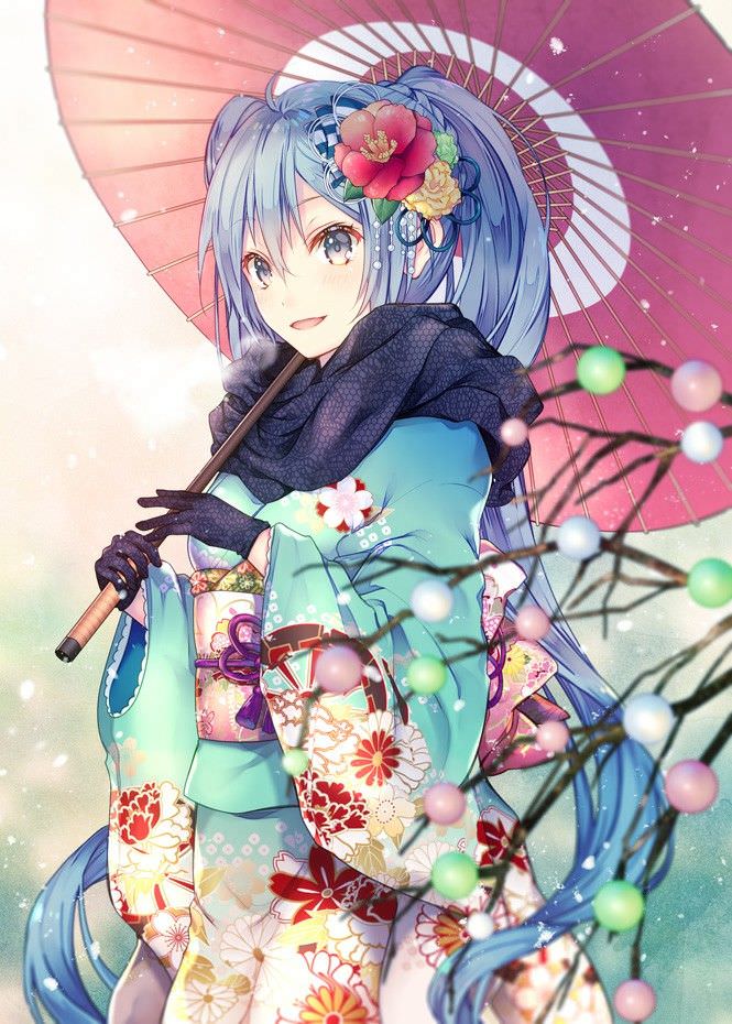 Ảnh anime mặc kimono xinh đẹp, cực cute cưng xỉu 