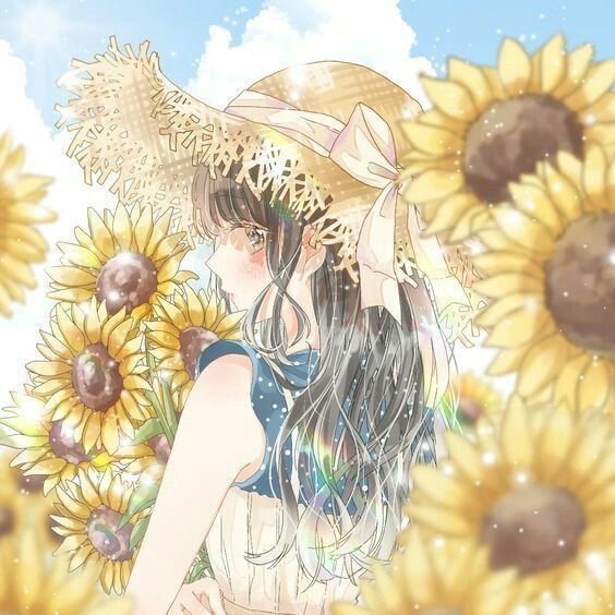 Hình Ảnh Anime Hoa Hướng Dương Đẹp, Dễ Thương