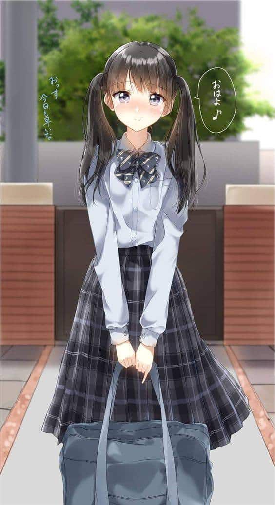 Ngẩn ngơ khi thấy các cô nàng anime duyên dáng trong bộ đồng phục học sinh