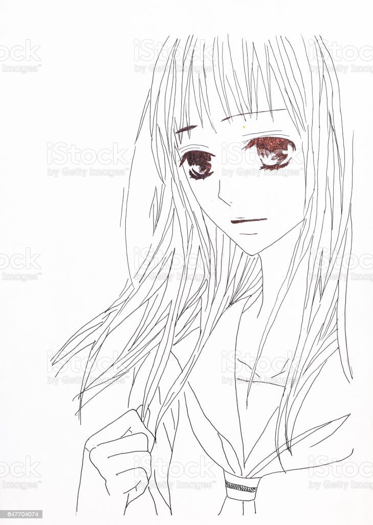 Vẽ Theo Phong Cách Anime Hình Ảnh Của Một Cô Gái Trong Bức Tranh Theo Phong Cách Anime Nhật Bản Hình minh họa Sẵn có - Tải xuống Hình ảnh Ngay bây