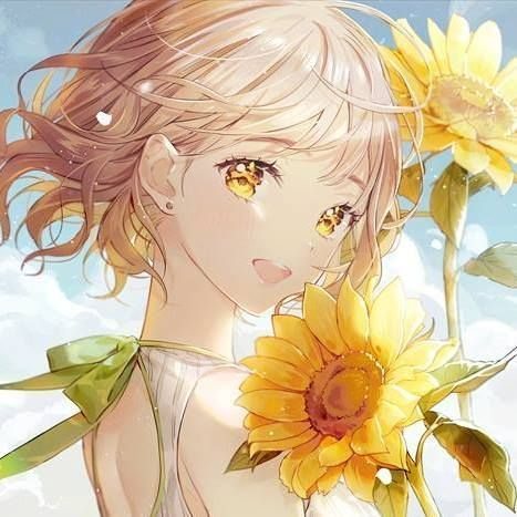 vẽ anime và chibi liên quan đến hoa hướng dương - Olm