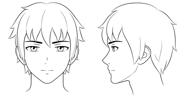 Hướng dẫn vẽ đầu và khuôn mặt mũi anh hùng Anime nam